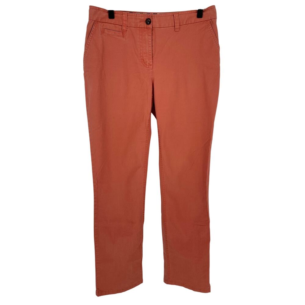 Boden Pink High Waist Straight Leg Pants Pockets Flat Front Casual Workwear 8